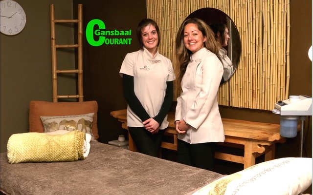 During a missionary trip to China, Diana Huyser fell in love with the country and its people.  She always wanted to create that peaceful, relaxing ambiance that she experienced. Her inspiration for her new venture, Tranquility Wellness Spa, came from just that.  Diana (right) appears with Nadeá Crause, Tranquility’s beauty specialist. 