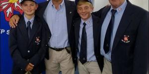 Die WP Juniorspan: Christoff en Eric Dahl (skipper) en Divan en DP Burger.