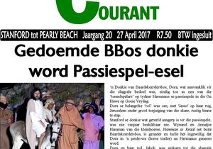 Gedoemde BBos donkie word Passiespel-esel