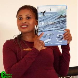 Pinkey  Ngewu, writer and compiler of the educational manual,  Deep  Blue  Manual,  during  a function at the African Penguin and Seabird Sanctuary where the manual was launched last Saturday.