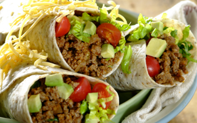 Plain beef mince wrap