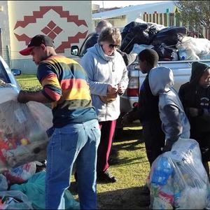 Happiness at the Eluxolweni swop shop where the children received tokens for their recyclable materials to buy stationary supplies, personal hygiene items and even some toys and clothes.  