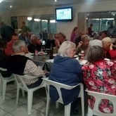 The popular month end steak braai/barbeque at the club house. 