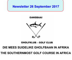 Newsletter 26 September 2017