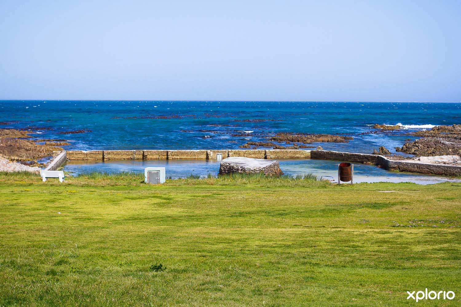 Lush green lawn to relax on at the Kleinbaai Tidal Pool.