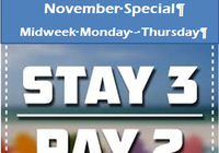 Stay 3 Pay 2 Midweek Special