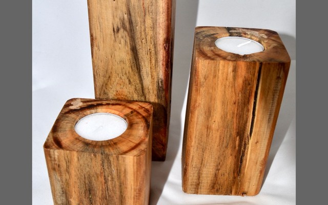 M + S Designs - Set of 3 Tea-Light Candle Holders