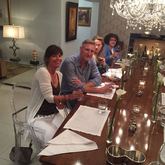 Guests around the community table