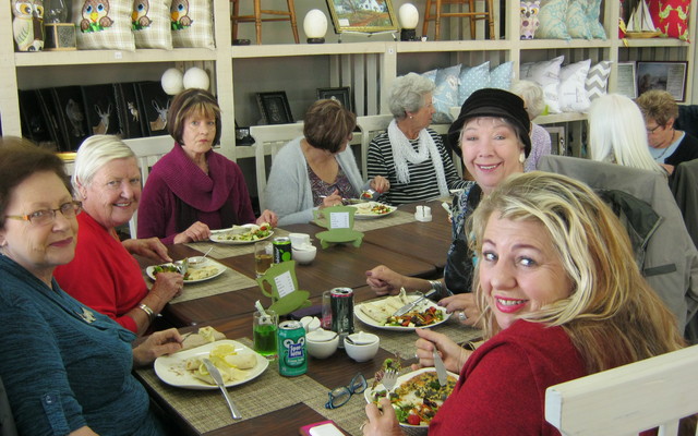 Ladies enjoying their lunch