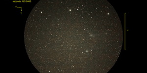Comet C/2016 R2 (PANSTARRS), 13/01/2018, 21:43 UT, image is annotated
