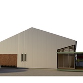 Render for proposed factory in Stanford
