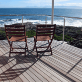 Panoramic view over Walker Bay from the west deck