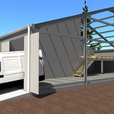 Steel Construction Frame on Farm 