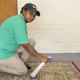Spraying carpet