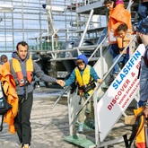 Family returning from trip