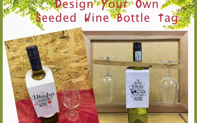 Handmade Seeded Wine Bottle Tags