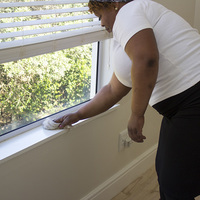 Cleaning window frames