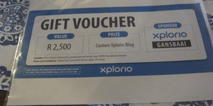 Voucher for auction donated by Xplorio