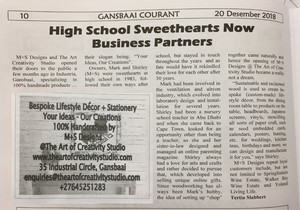 HIGH SCHOOL SWEETHEARTS NOW BUSINESS PARTNERS