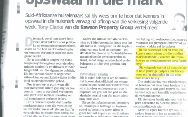 Eiendomme - Saturday 4 May 2019