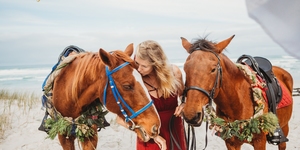 beach wedding horses gansbaai capturedphotography