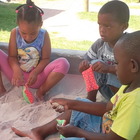 Betty's Bay - Penguinkidz Pre-School - Making Sand Bags
