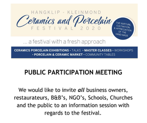Public Participation Meeting - Ceramic & Porcelain Festival