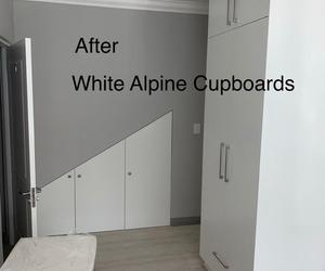 White Alpine Cupboard Installation
