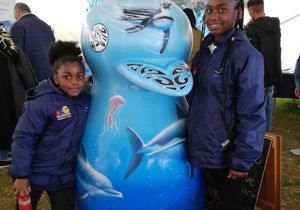 Blue had a blast attending the Hermanus Whale Festival