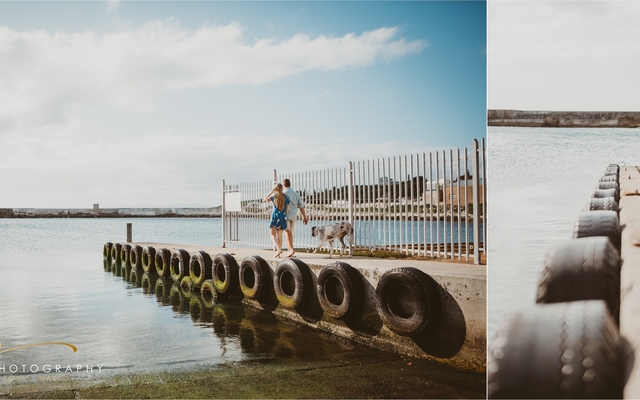 Engagement shoot in Gansbaai Harbor by Captured Photography
