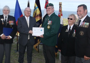 Councillor Dudley Coetzee Receiving Certificate
