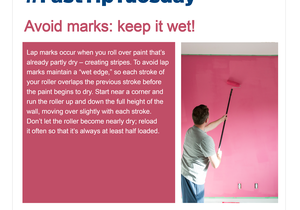 #FastTipTuesday - Avoid Marks: Keep It Wet!
