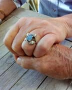 Beautiful Wedding Ring made by Tanzanites and Diamonds of Hermanus