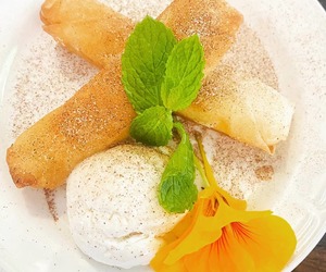 Milk Tart Spring Rolls