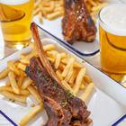 Xplorio™ Struisbaai - Catch Cook Restaurant - 700g Dinosaur Beef Rib and Chips with Two Beers!