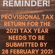 Provisional Tax Return 2021 Due 28 February!