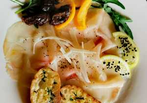 Smoked Crocodile Carpaccio