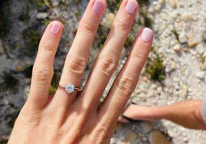 Wedding Ring by Tanzanites and Diamonds of Hermanus