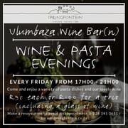Wine & Pasta Evenings at Ulumbaza Wine Bar(n)