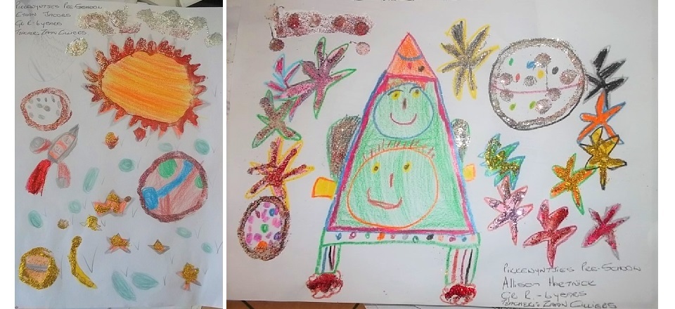 Paintings by children with thalassemia done in September 2022