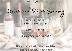 12 June 2021: Wine and Dine Evening