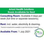 Room Available to Rent at Ariani Health Solutions