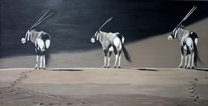 170 x 90cm Boxed Oil on Canvas by Andre Peypers