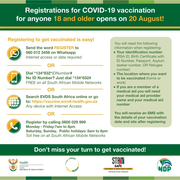 Register for your COVID-19 vaccine: 18 and older