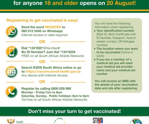 Register for your COVID-19 vaccine: 18 and older