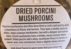 Dried Porcini Mushrooms