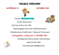 16 Oktober 2021: Rolbal Toernooi / Bowls Tournament