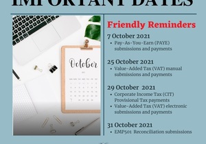 Important Dates in October 2021