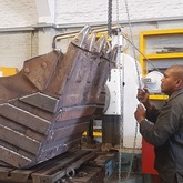 Line Boring on an Excavator Bucket - Gamco Services - Xplorio™ Gansbaai