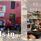 Those Lighthouse 2 Lighthouse people needed a brief rest and re-charge. Dal-Italia seemed just the right place. A good time was had by all... At the red house on Aberdeen in Hermanus - Dal-Italia Delicatessen - Xplorio™ Hermanus